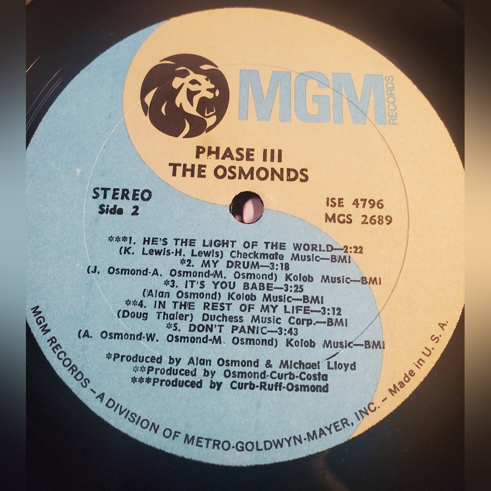The Osmonds Phase 3 , Soul, Rock, 1971 LP - Picture 9 of 9